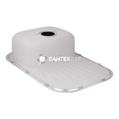 Мийка кухонна з нержавіючої сталі Qtap 7448 Micro Decor 0,8 мм