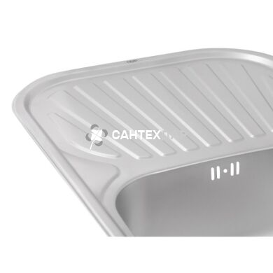 Мийка кухонна з нержавіючої сталі Qtap 7448 Micro Decor 0,8 мм