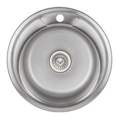 Кухонна мийка нержавіюча LIDZ 490-A Satin 0,8 мм