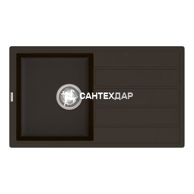 Мийка кварцева Vankor Easy EMP 02.76 Chocolate + сифон