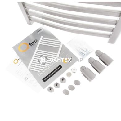 Полотенцесушитель водяной Q-tap Dias (SIL) P15 800x500 HY