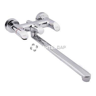 Смеситель для ванной буксовый Potato P2259 керамика