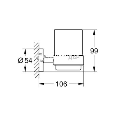 Стакан для зубных щеток Grohe Essentials 40447001 настенный