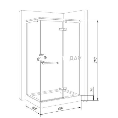 Душевая кабина Q-tap Angle SC12080.1A T6 SUS
