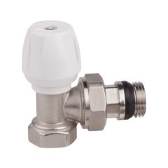 Кран радиаторный 1/2 с ручкой угловой. Запатентованный патрубок "антипротечка" Icma №802+940