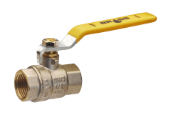 Кран кульковий Brass для газа 15 мм 1/2" ВВ PN40 ручка