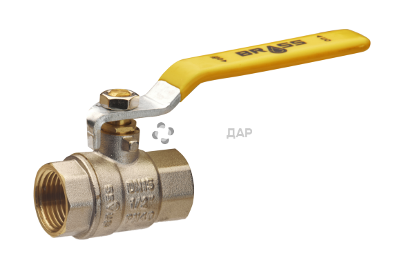 Кран кульковий Brass для газа 15 мм 1/2" ВВ PN40 ручка