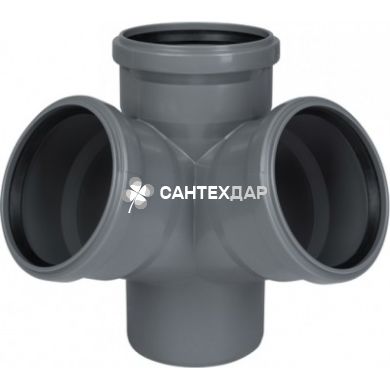 Крестовина двухплоскостная ПП внутренней канализации Ostendorf Safe 110/110/110х67&deg;