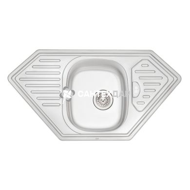 Мийка кухонна з нержавіючої сталі Qtap 9550 Satin 0,8 мм