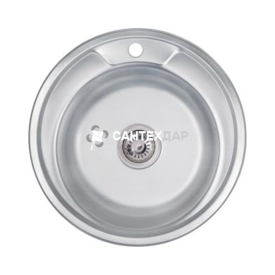 Кухонна мийка нержавіюча LIDZ 490-A Decor 0,8 мм