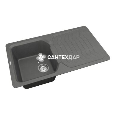 Мойка кварцевая Vankor Sigma SMP 02.85 Gray + сифон