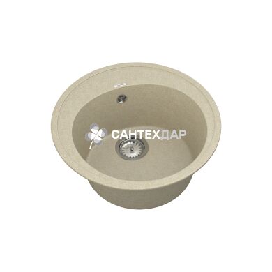 Мойка кварцевая Vankor Sity SMR 01.50 Beige + сифон