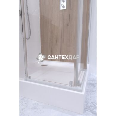 Набор Qtap душевая кабина Taurus WHI1099SC6 Clear + поддон Unisquare 309915