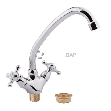 Смеситель для кухни буксовый Potato P4160 на гайке