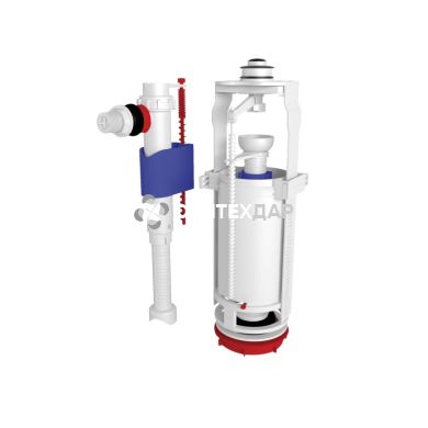 Арматура в бачок ANI Plast WC8010C боковой подвод 1/2 кнопка