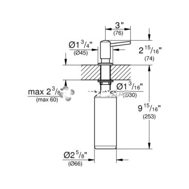 Дозатор рідкого мила Grohe Cosmopolitan 40536000 хром