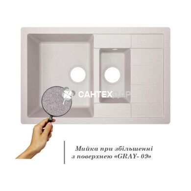 Мийка кухонна Lidz 780x495/200 GRA-09