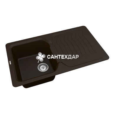 Мойка кварцевая Vankor Sigma SMP 02.85 Chocolate + сифон