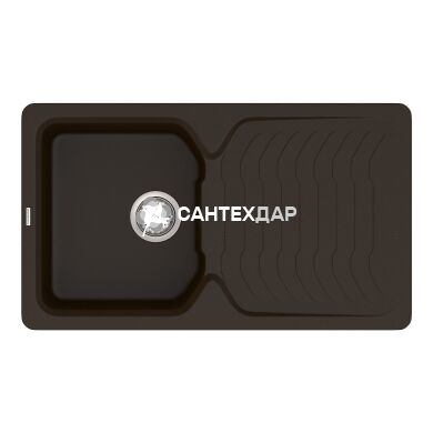 Мойка кварцевая Vankor Sigma SMP 02.85 Chocolate + сифон