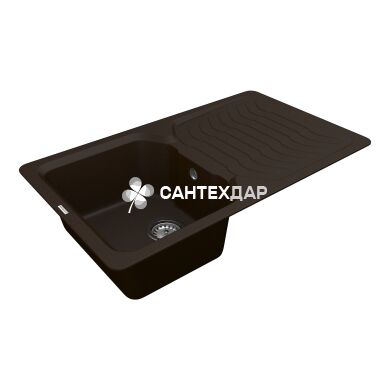 Мойка кварцевая Vankor Sigma SMP 02.85 Chocolate + сифон