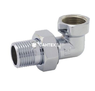 Сгон с американкой латунный FADO 3/4 НВ угловой хром