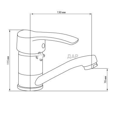 Смеситель для кухни GF Italy 03-002M-40 CRM