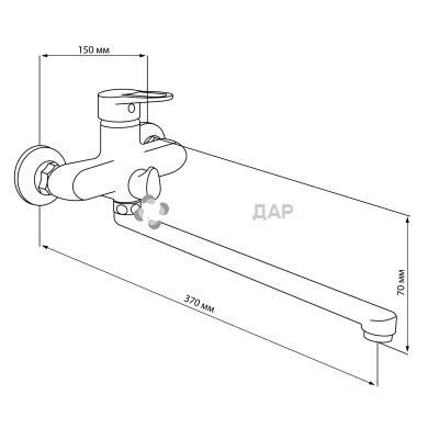 Смеситель для ванной GF Italy 02-005N-35 New CRM