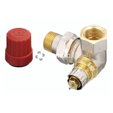 Кран радиаторный Danfoss RA-N для термоголовки 1/2" угловой левый с преднастройкой 013G0234