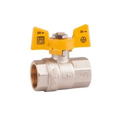 Кран шаровый для газа SD PN40 3/4" ВВ бабочка