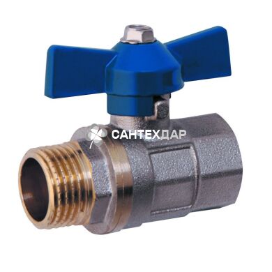 Кран шаровый SD PN30 3/4" ВН бабочка