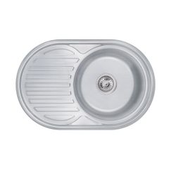 Кухонна мийка нержавіюча LIDZ 7750 Decor 0,8 мм