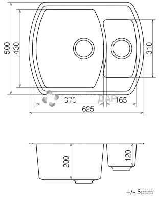 Мойка кварцевая Vankor Norton NMP 03.63 Black + сифон