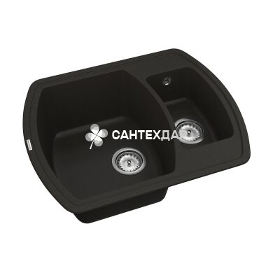 Мойка кварцевая Vankor Norton NMP 03.63 Black + сифон