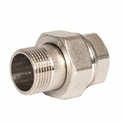 Сгон с американкой латунный Gross 1/2 ВН прямой никель