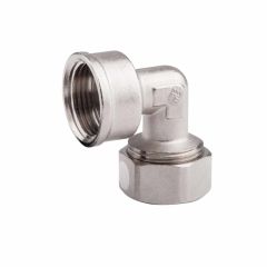 Угол металлопластиковый обжимной SD Forte 20*3/4 ВР