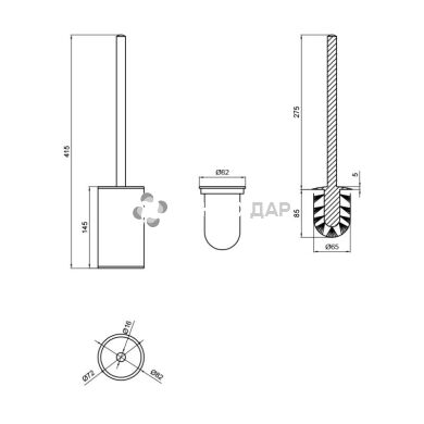 Ершик для унитаза Qtap Liberty CRM 1157-1