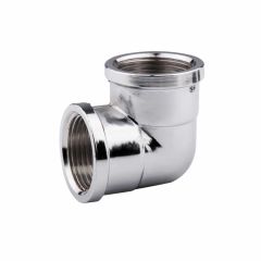 Колено латунное SD Forte 3/4 ВВ хром