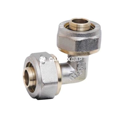 Колено металлопластиковое обжимное Valve 16х16 мм