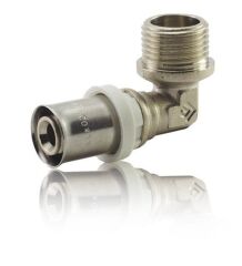 Колено металлопластиковое пресс FADO 16х3/4 НР