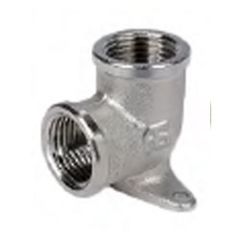 Колено монтажное латунное АБ 1/2 ВВ никель