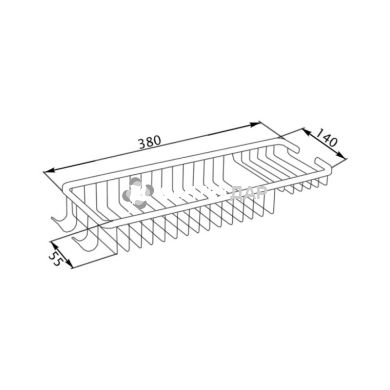 Полка Potato P216 35х13 см хром