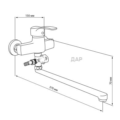 Смеситель для ванной GF Italy 03-005-40 Euro CRM