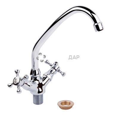 Смеситель кухонный буксовый на гайке Q-Tap Mayfair CRM 271F керамика