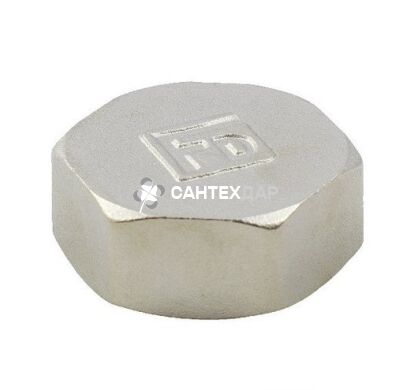 Заглушка латунная FADO 3/4 ВР никель