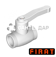 Кран шаровый ППР Firat 32 мм белый