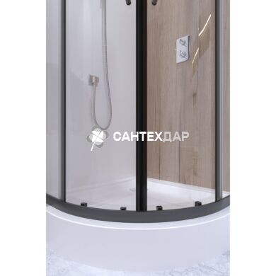 Набор Qtap душевая кабина Taurus BLA1099AC6 Clear + поддон Uniarc 309915