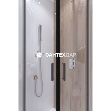 Набор Qtap душевая кабина Taurus BLA1099AC6 Clear + поддон Uniarc 309915