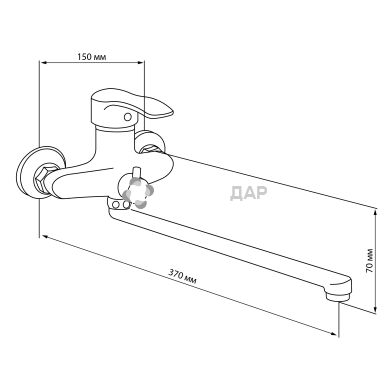 Смеситель для ванной GF Italy 03-005AN-40 New CRM