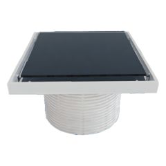 Трап Styron STY-505-GFF решетка стекло black 150 мм