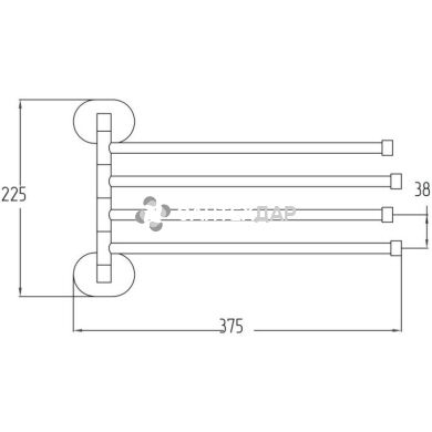 Держатель полотенец Potato P2914 четырехуровневый поворотный